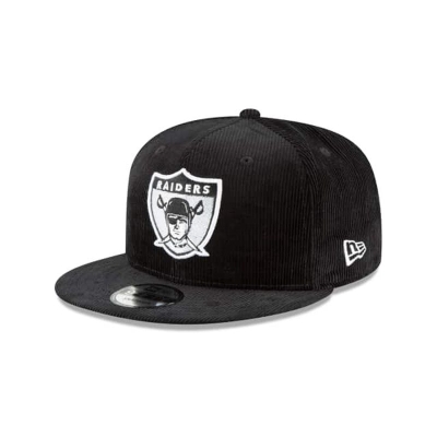 Las Vegas Raiders Gorra | New Era NFL Corduroy 9fifty Snapback Cap Mexico - Negros